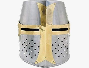 Casco templario cruzado